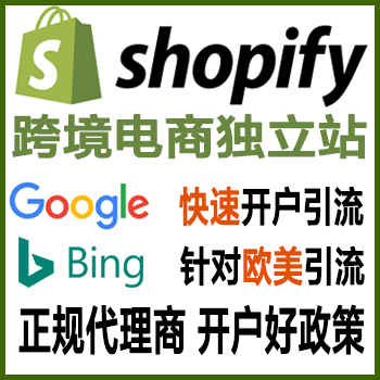 shopify独立站谷歌开户引流 必应开户引流推广 海外广告代投 广告账户代管理高转化率